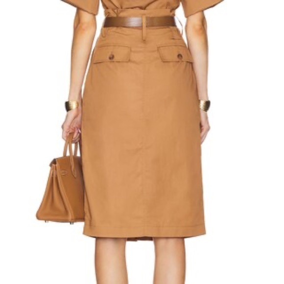 Helsa Paperbag Skirt in Caramel - Picture 3 of 8